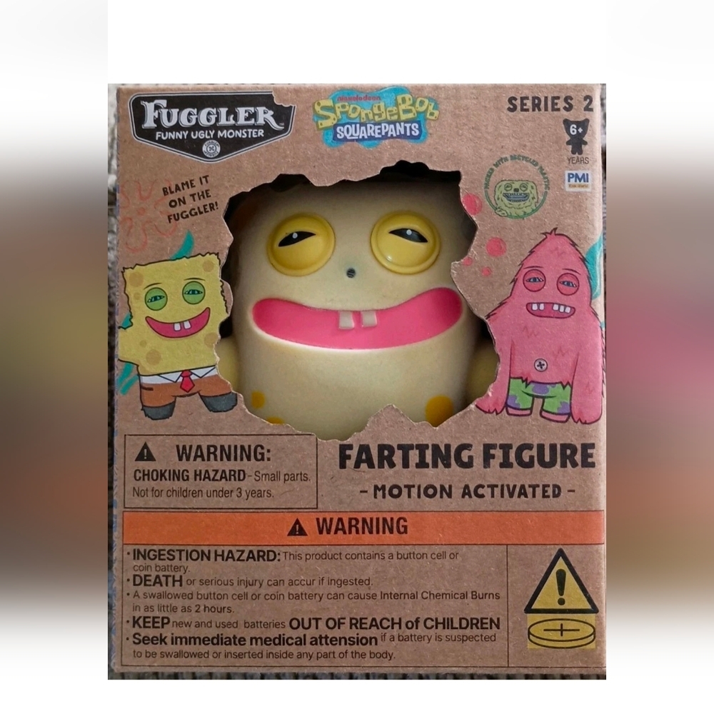 SpongeBob Fuggler Yellow Farting Figure - Motion Activated